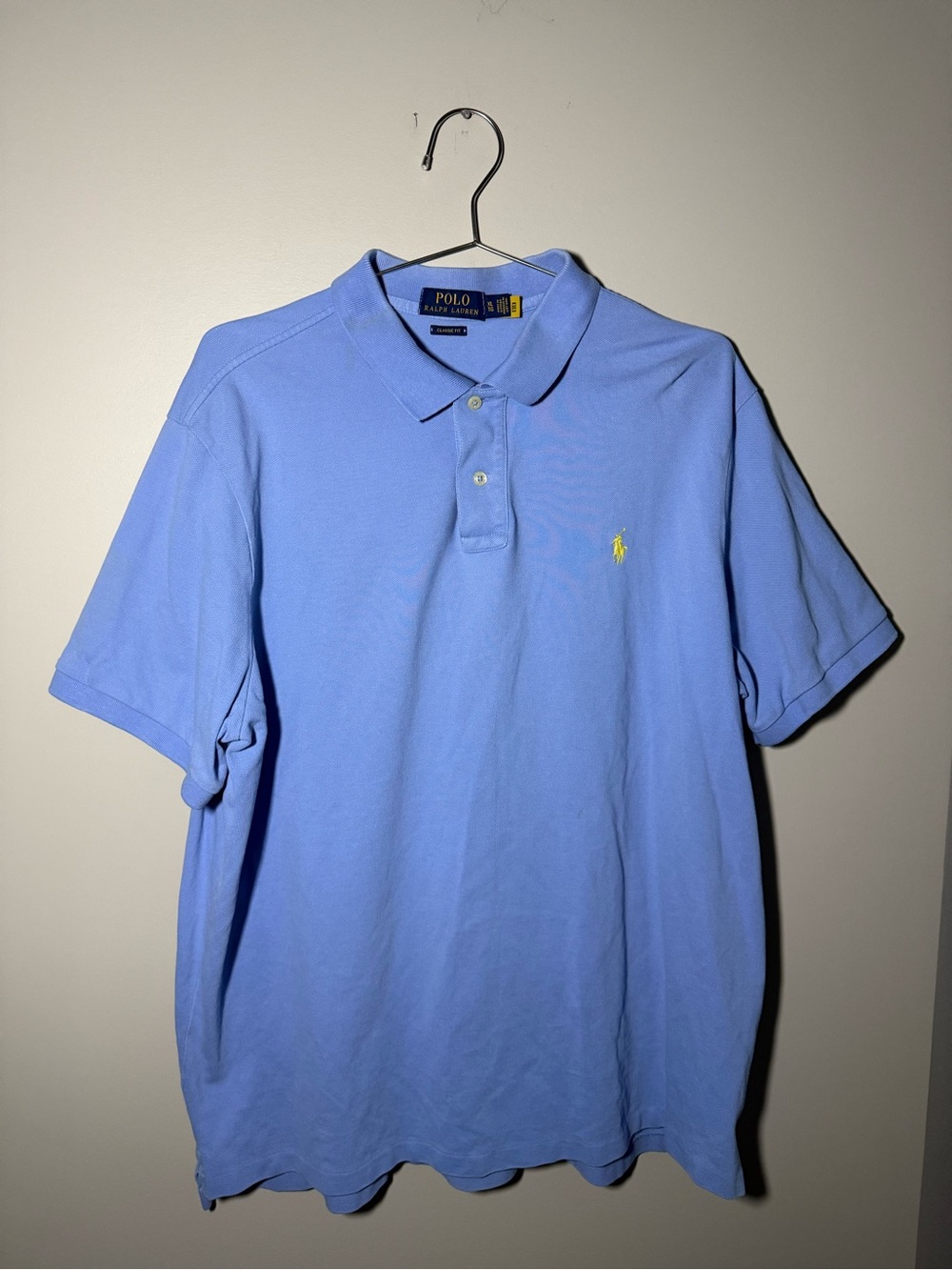 Polo by Ralph Lauren Men’s Sky Blue Polo with Yellow Pony